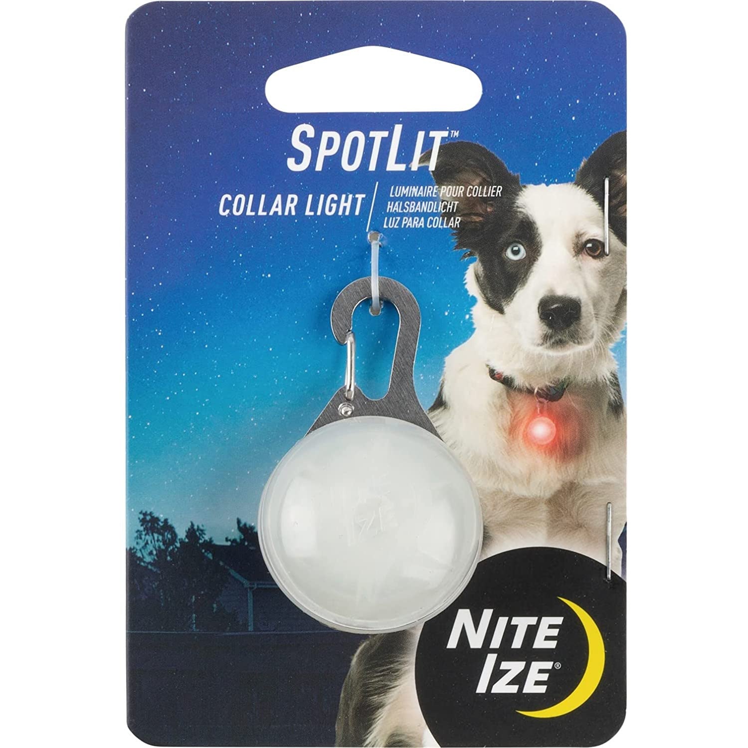 Nite Ize SpotLit LED Collar Light – Clip-On Night Safety Light for Pets