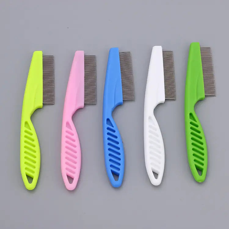 Pet Flea & Tick Comb – Fine Tooth Grooming Brush for Dogs & Cats