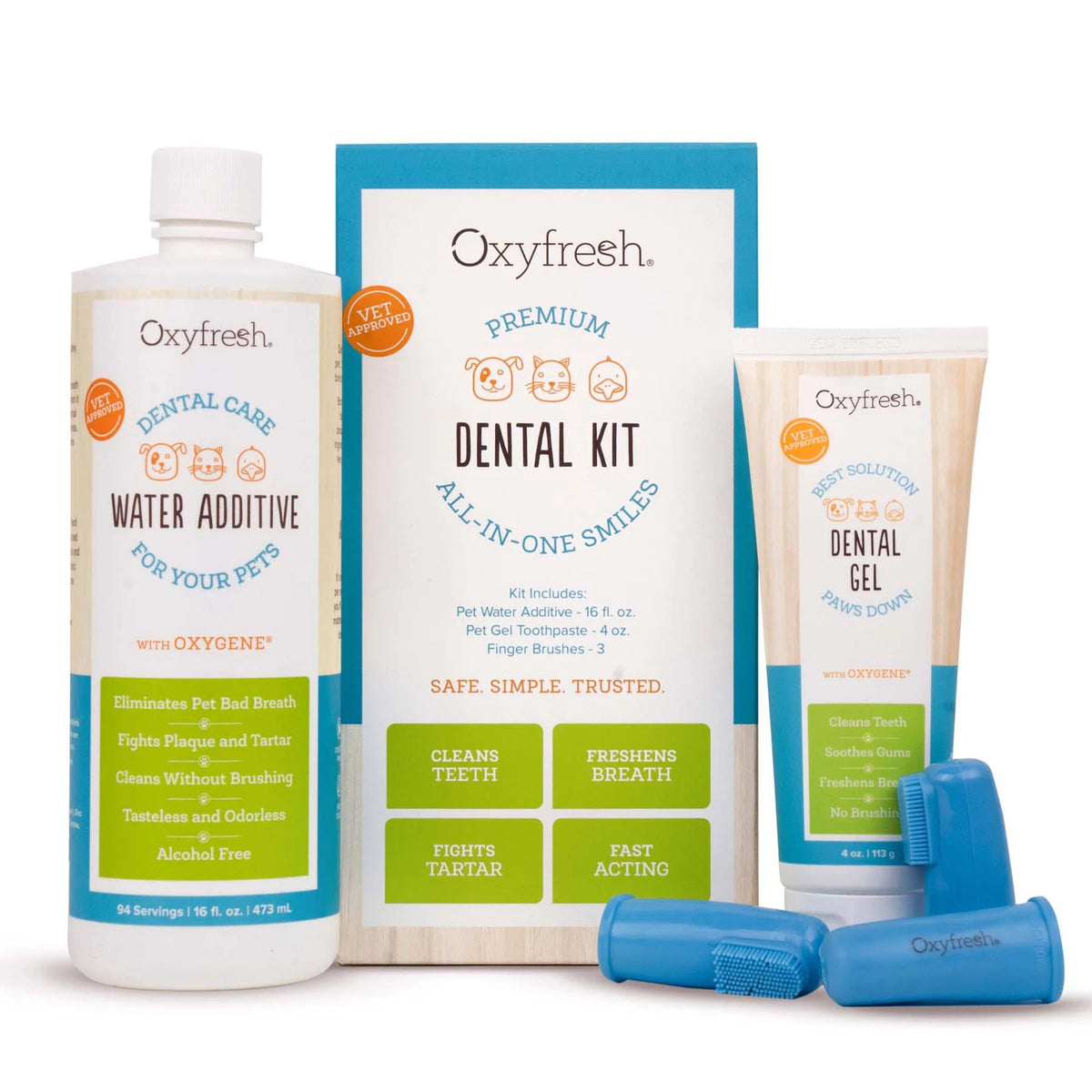 Oxyfresh Premium Pet Dental Kit – Large & Small