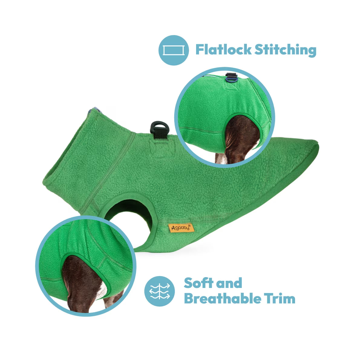 Gooby Half Zip Up Fleece Vest - Burgundy