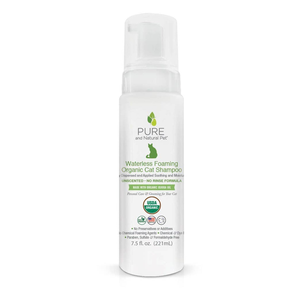 Waterless Foaming Organic Cat Shampoo (Unscented)
