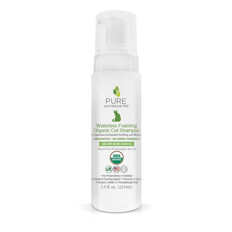 Waterless Foaming Organic Cat Shampoo (Unscented)