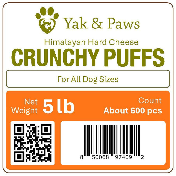 Himalayan Yak Cheese Puffs – Crunchy Dog Treats mixed sizes