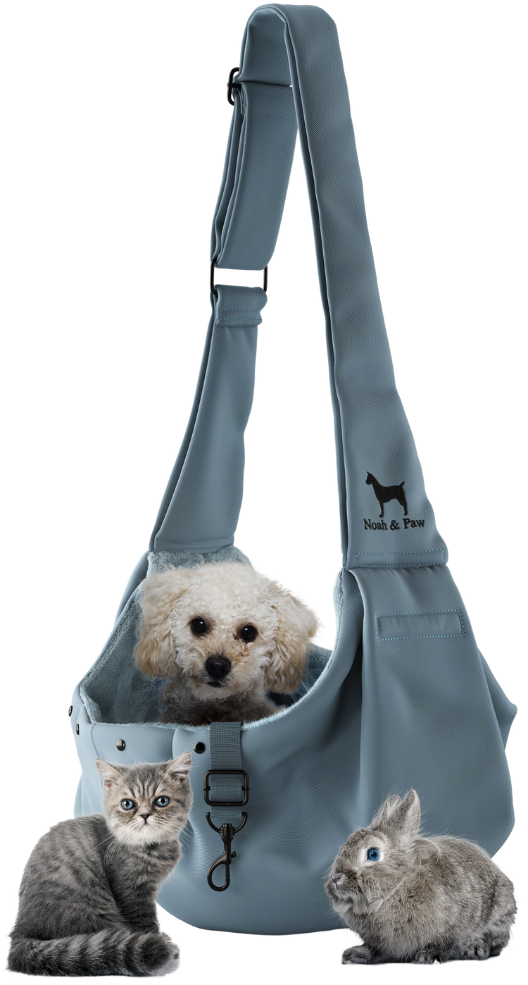 Premium Twill Pet sling Carrier, Snap Style, Black