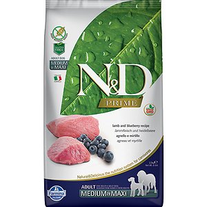 Farmina N&D Prime Lamb & Blueberry Adult Medium & Maxi Dog Food – 26.5 lb