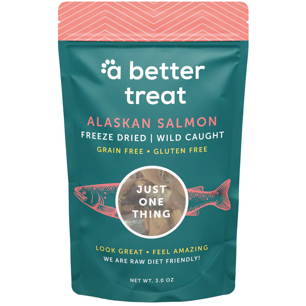 A Better Treat Freeze-Dried Alaskan Salmon – Wild-Caught Dog & Cat Treats, 3 oz