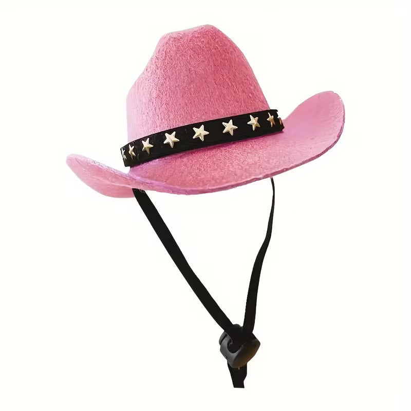 Brown Cowboy Hat for Dogs & Cats - Adjustable Strap