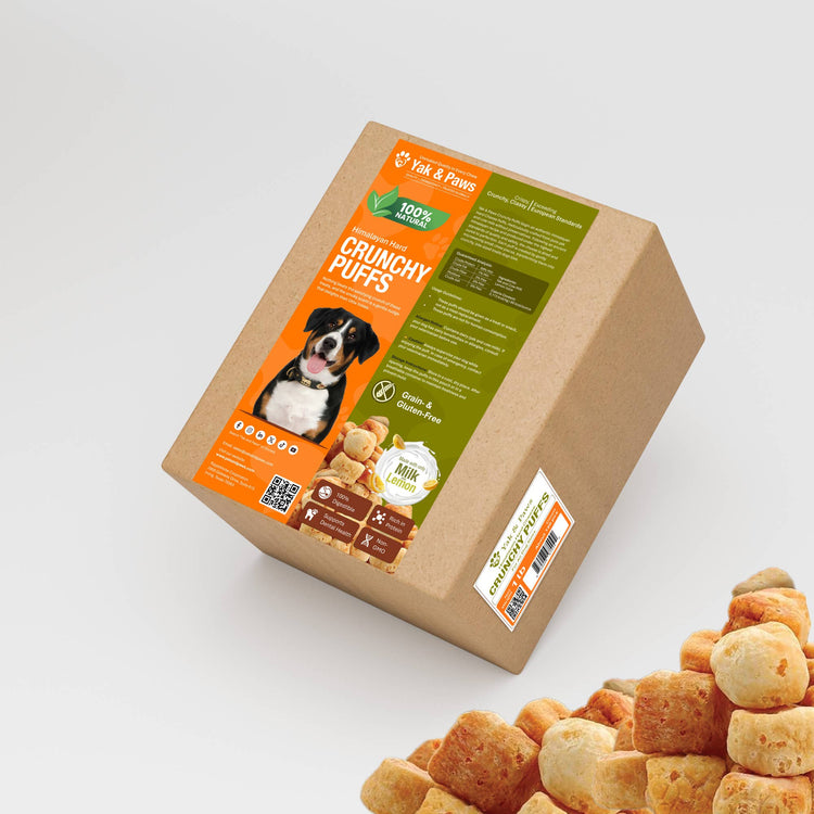 Himalayan Yak Cheese Puffs – Crunchy Dog Treats mixed sizes