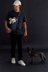 Premium Twill Pet sling Carrier, Snap Style, Black