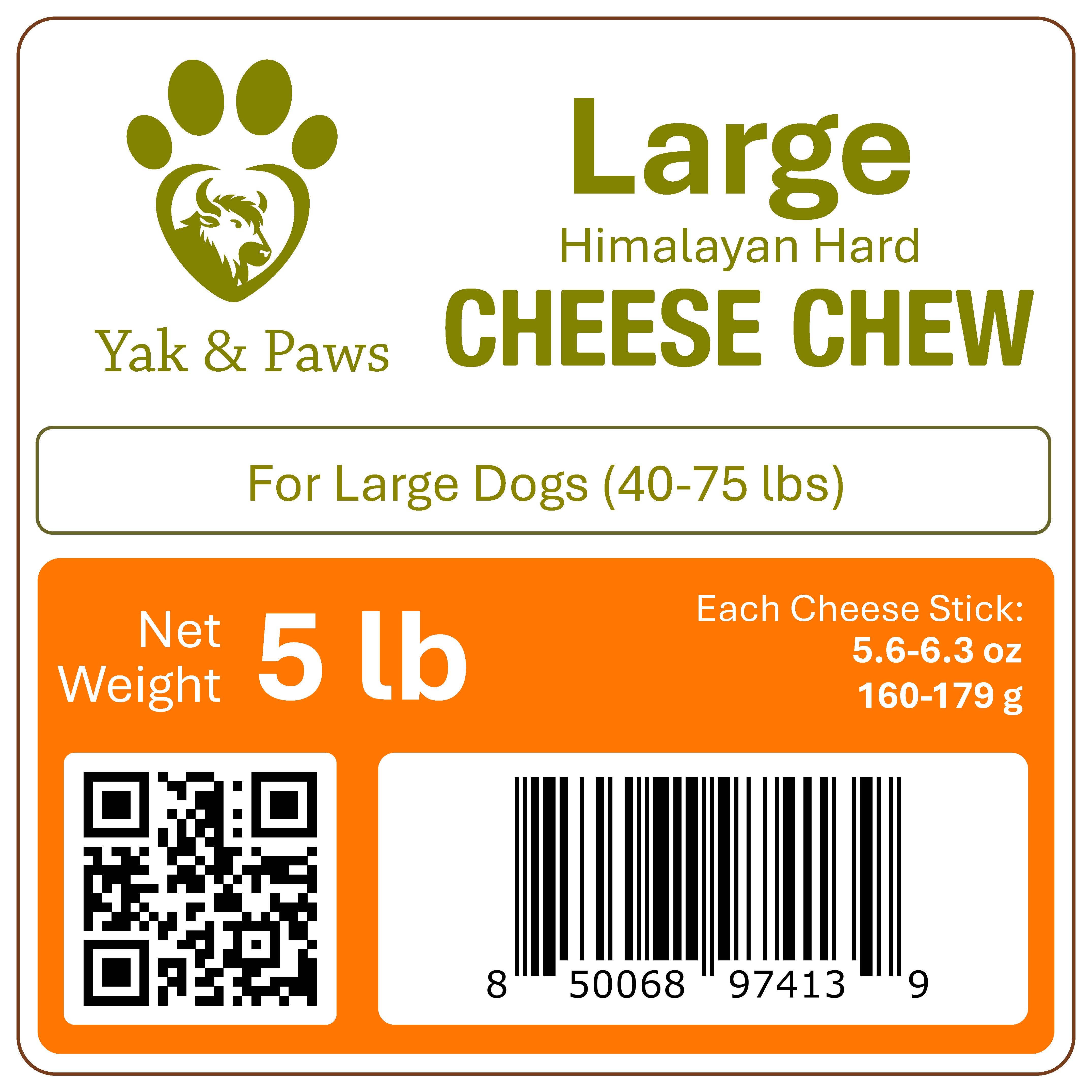 Himalayan Yak Cheese Dog Chews – 5 LB Bulk Sizes
