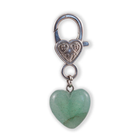 Crystal Pet Love Green Aventurine Heart Pet Pendant