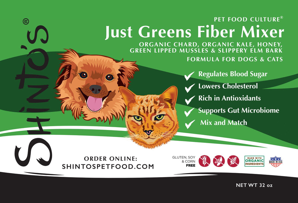 Shinto’s Just Greens & Green-Lipped Mussel Fiber Mixer for Dogs & Cats