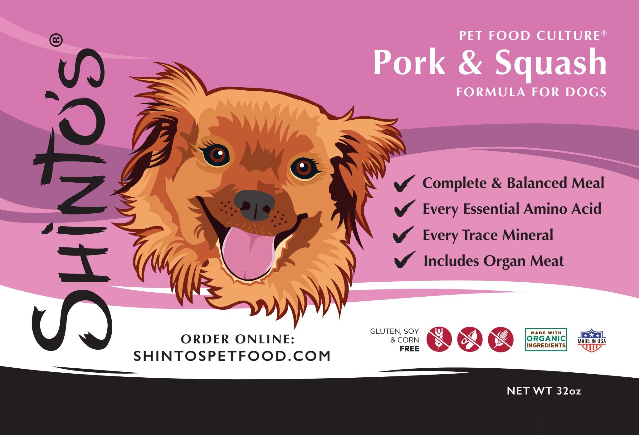 Pork & Sweet Potatos formula for Dogs