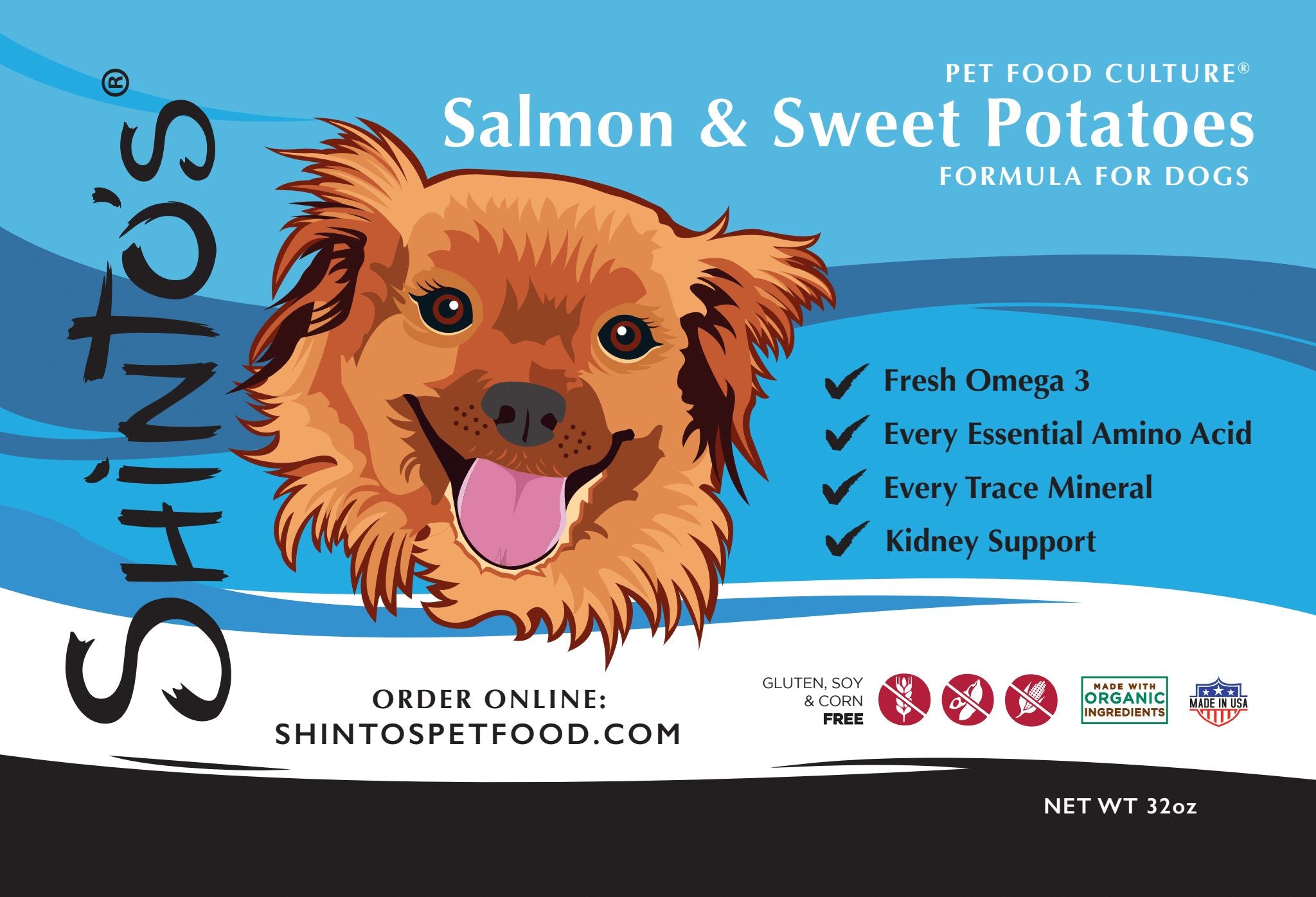 Shinto's Salmon Sweet Potatoes Dog Food – Omega-3, Amino Acids, Organic  Ingredients