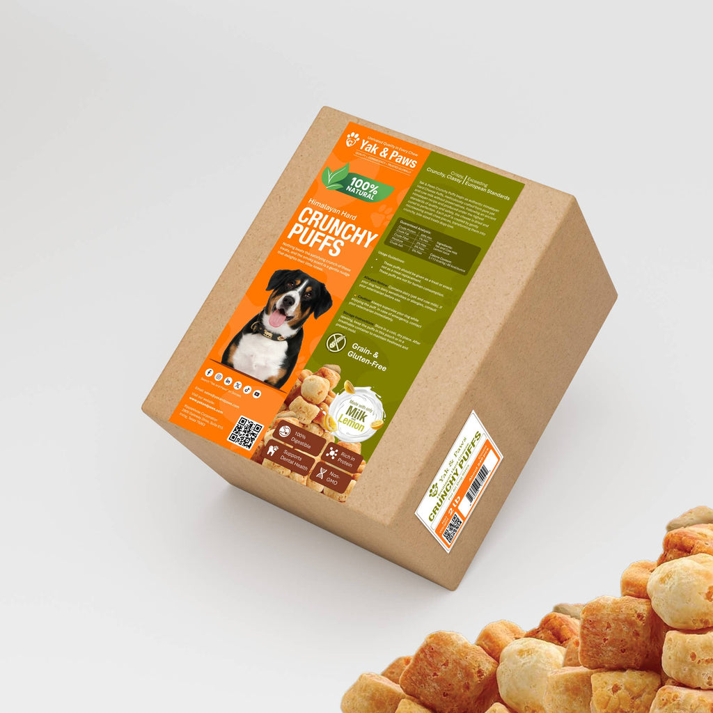 Himalayan Yak Cheese Puffs – Crunchy Dog Treats mixed sizes