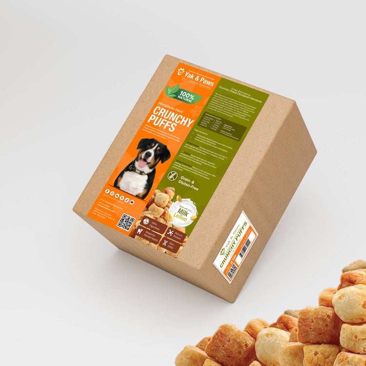 Himalayan Yak Cheese Puffs – Crunchy Dog Treats mixed sizes
