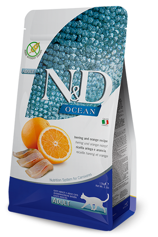 Farmina N&D Ocean Herring & Orange Dry Cat Food – 3.3 lb