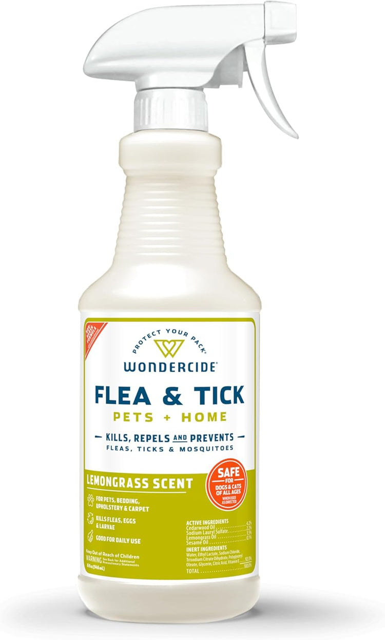 Wondercide Lemongrass Flea, Tick & Mosquito Spray – 16 oz