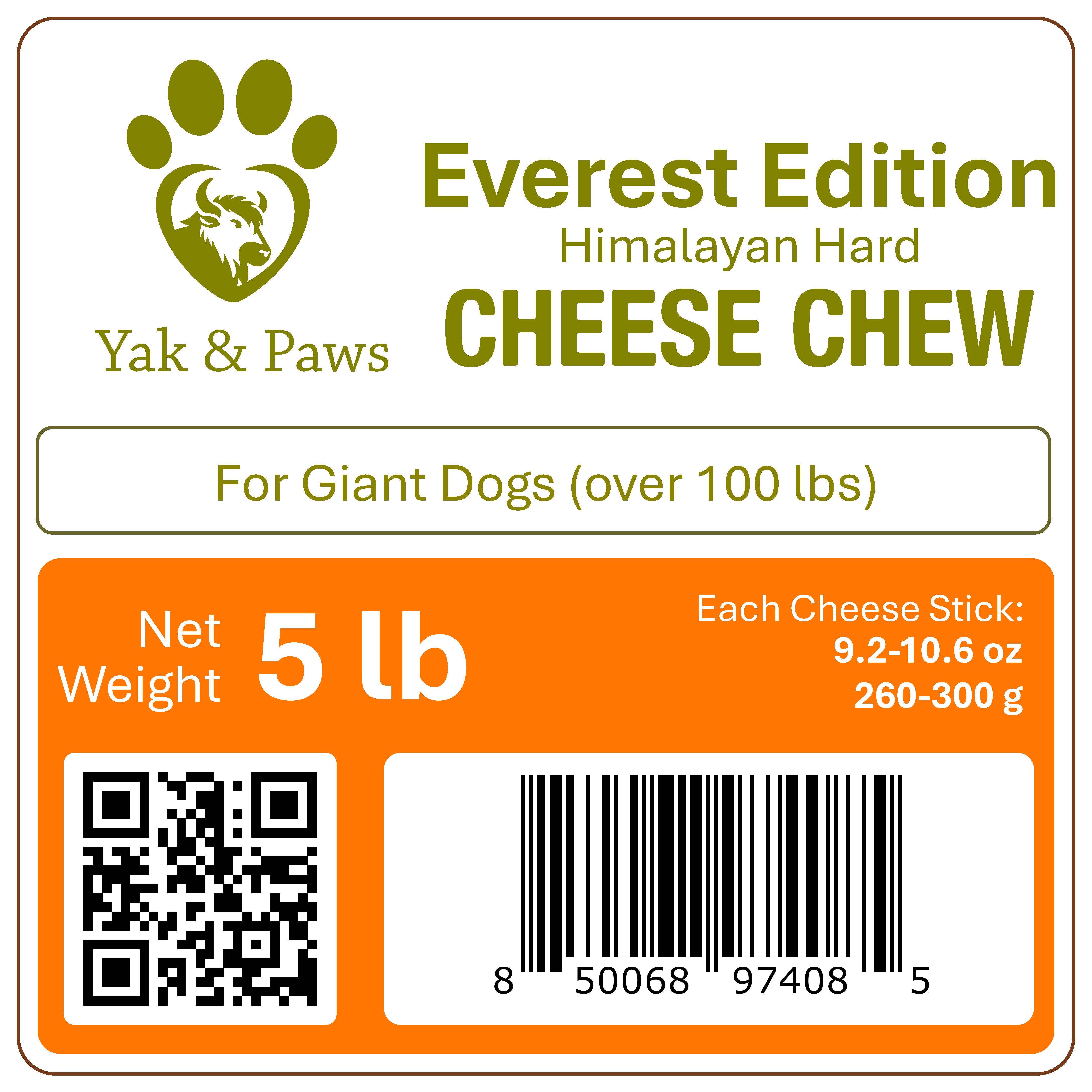 Himalayan Yak Cheese Dog Chews – 5 LB Bulk Sizes