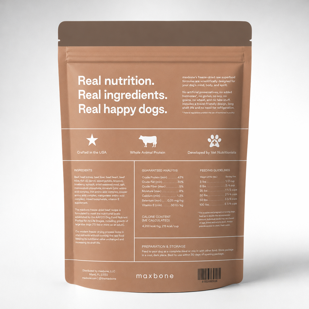 MUSCLE UP Beef Freeze-Dried Dog Food