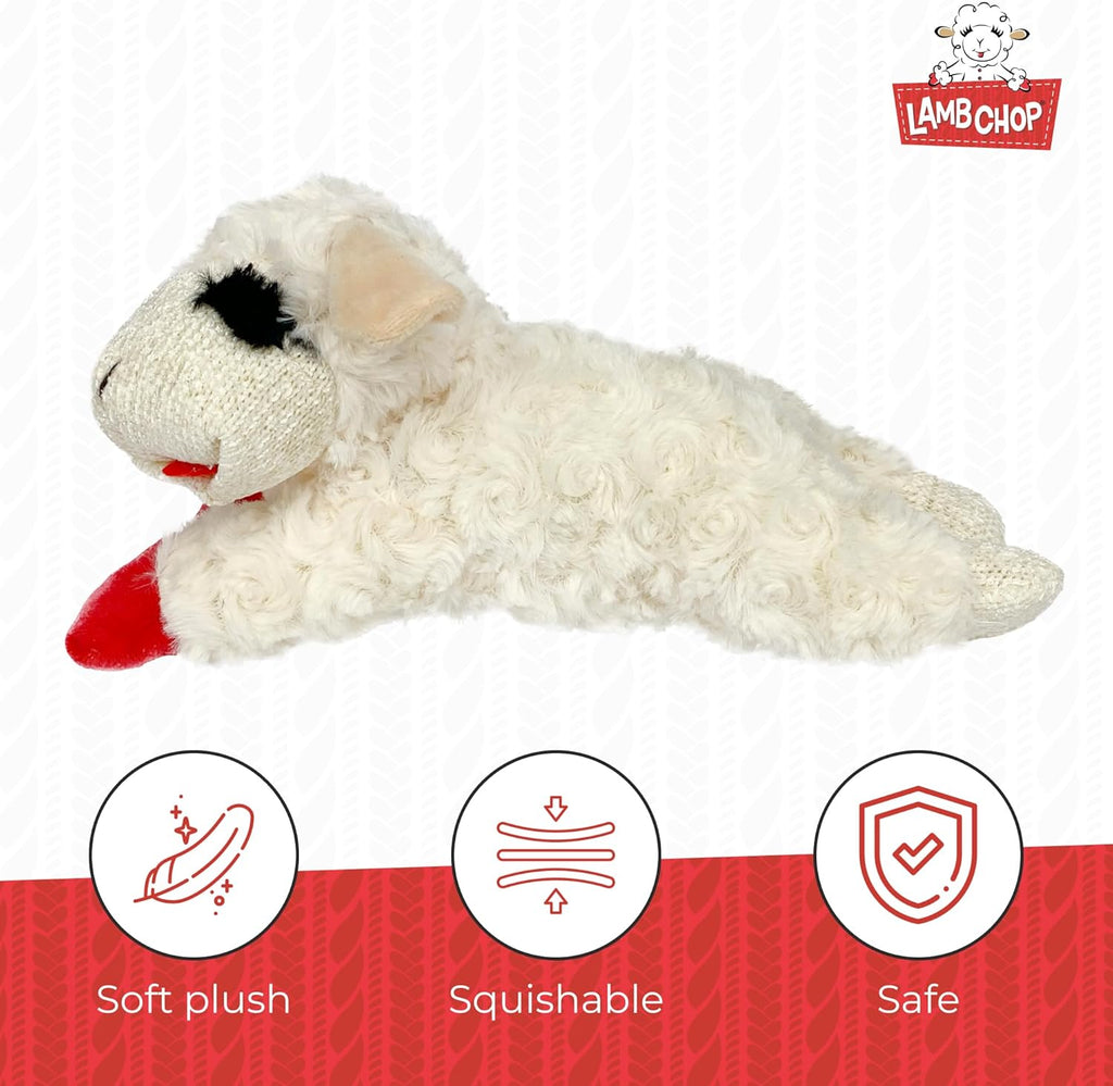 Lamb Chop Squeaky Plush Dog Toy