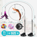 Interactive Wand & Teaser Toy Set for Cats