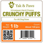Himalayan Yak Cheese Puffs – Crunchy Dog Treats mixed sizes