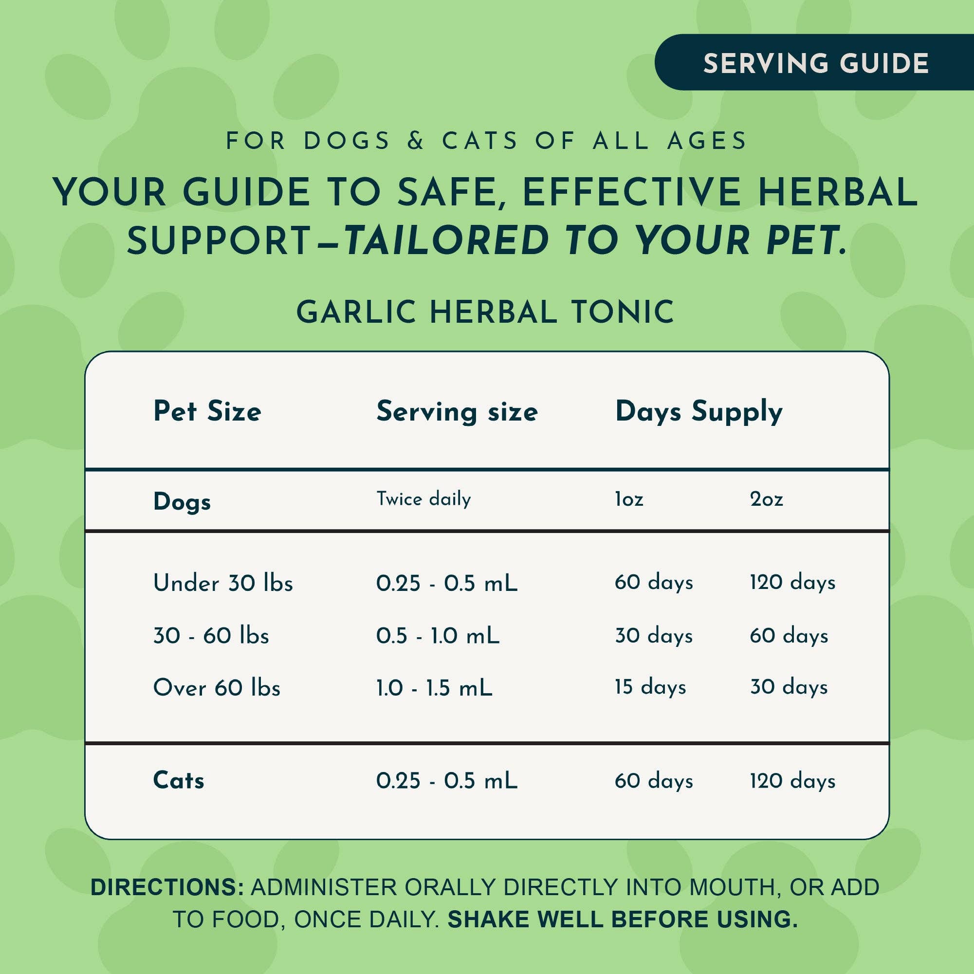 Garlic Single Herb Tonic | Antioxidant Protection