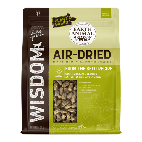 Earth Animal Wisdom Air-Dried From the Seed Plant-Based Dog Food – 2 lb
