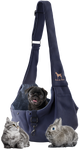 Premium Twill Pet sling Carrier, Snap Style, Black