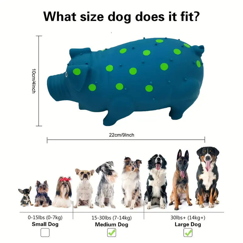 Rubber Pig Dog Toy