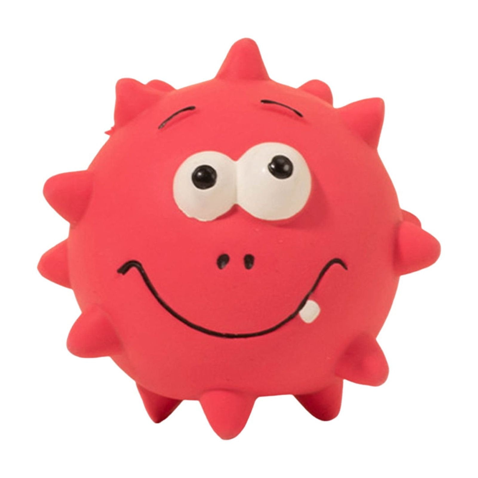 Thorn Ball Pet Latex Toy – Funny Cartoon Chewer with Built-In Sound & Dental Care Nub