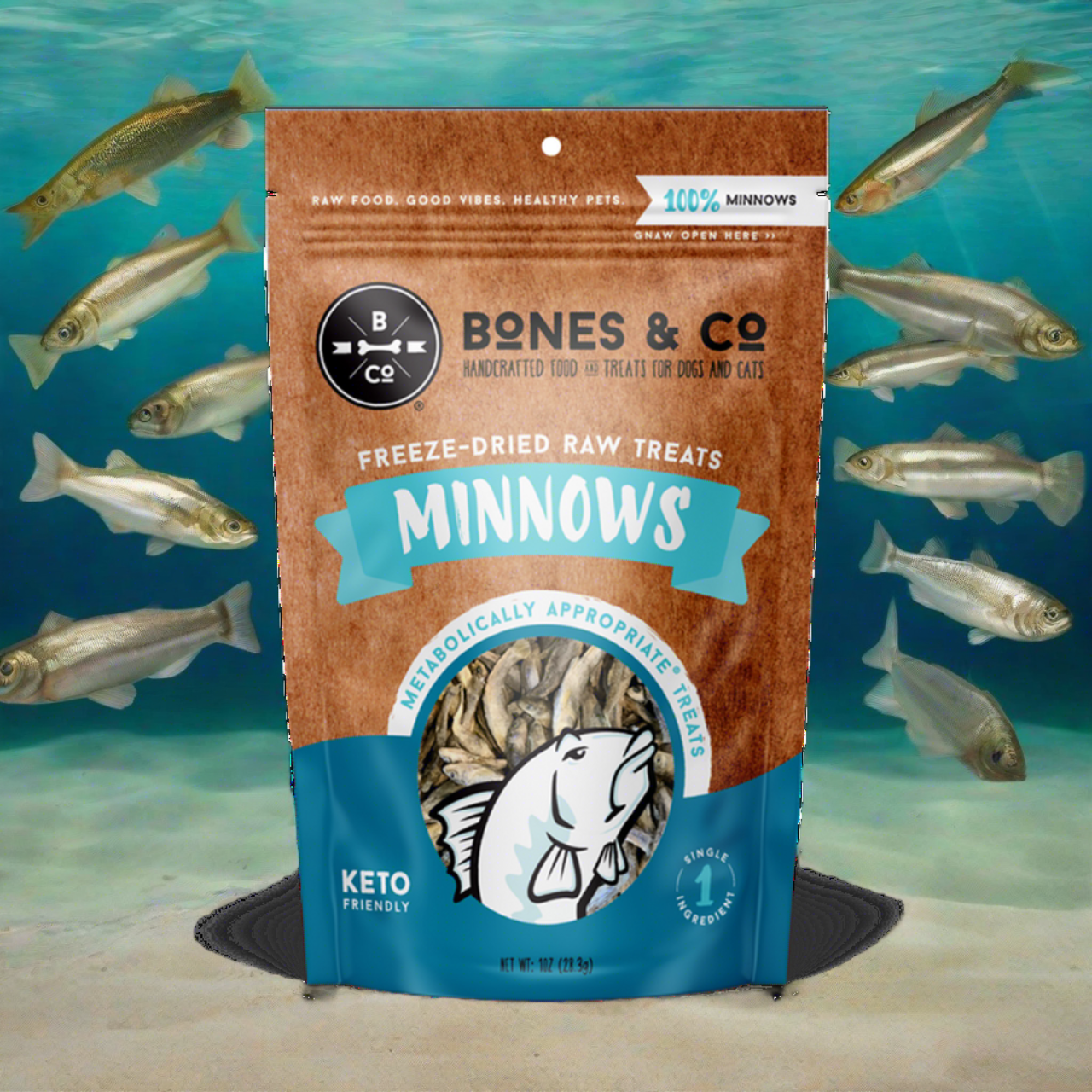 Bones & Co. Freeze-Dried Raw Minnows - Single-Ingredient Dog & Cat Treat