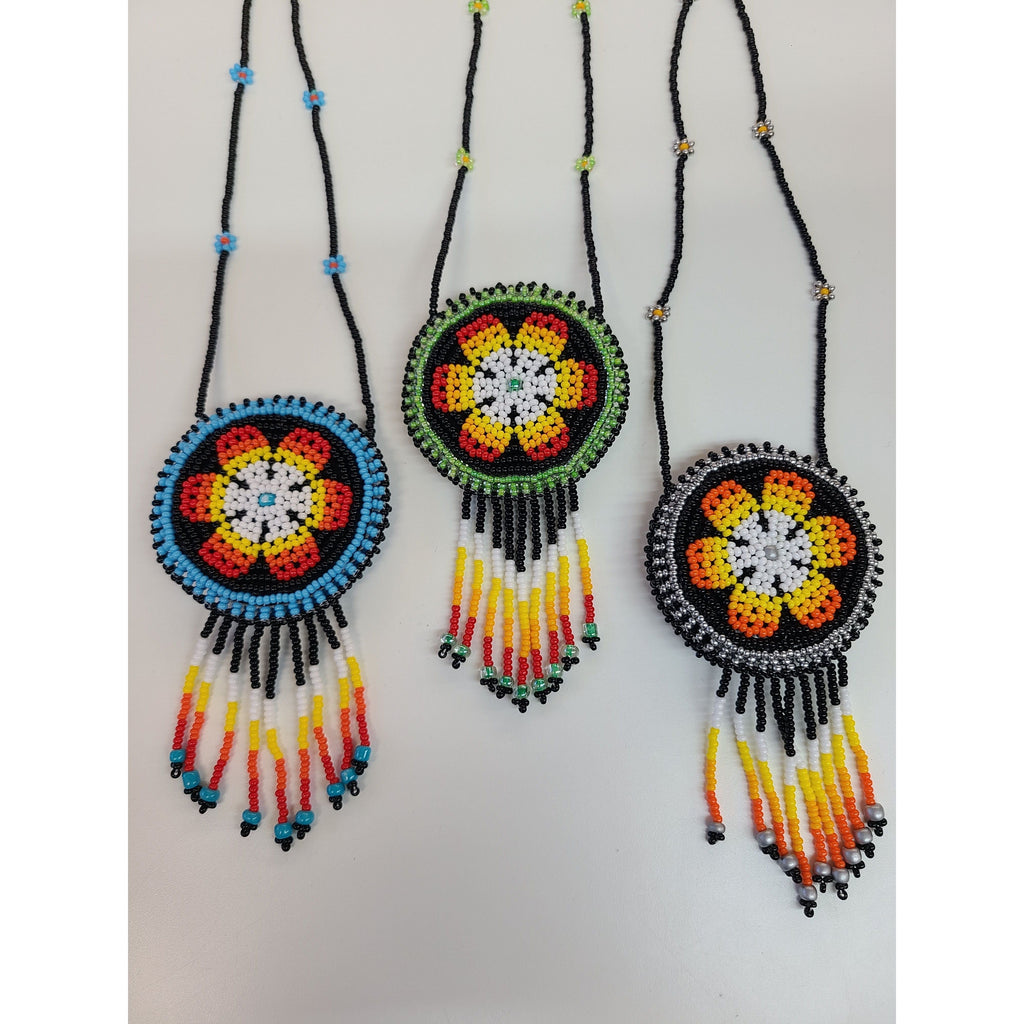 Handmade Beaded Medicine Pouch Necklace