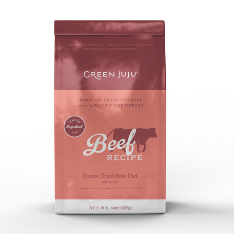 Green Juju Beef Freeze-Dried Dog Food – 14 oz