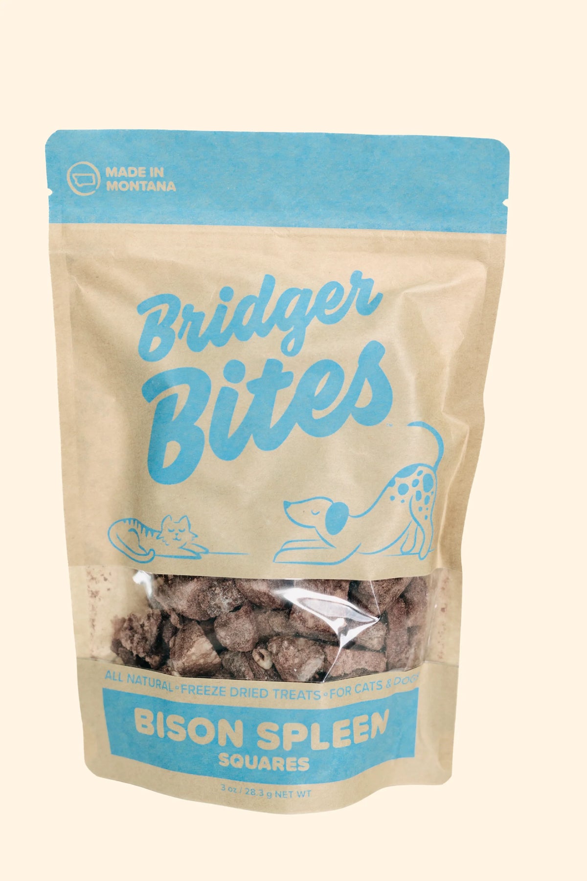 Bridger Bites Freeze-Dried Bison Spleen Treats – 3 oz