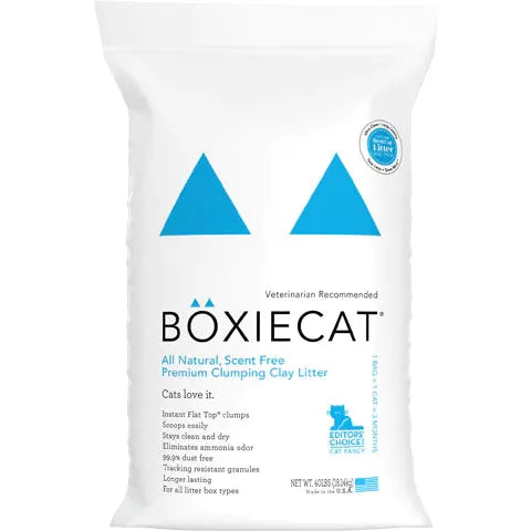 Boxie Cat All-Natural Scent-Free Premium Clumping Clay Litter