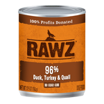 Rawz - 96% Duck, Turkey & Quail Pate Canned Food For Dogs 12.5 oz