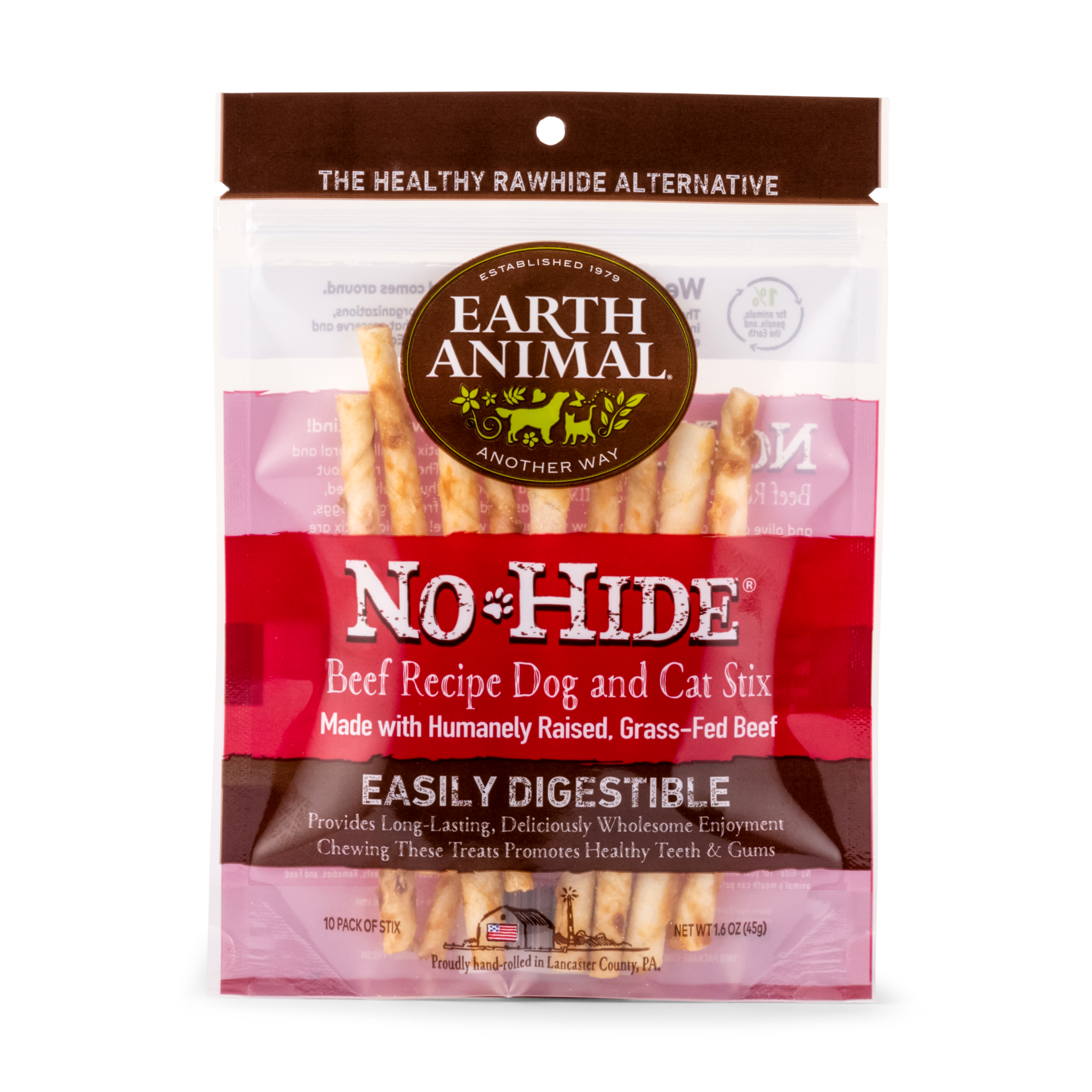 Earth Animal-No Hide Beef Recipe Dog & Cat Stix 1.6 oz