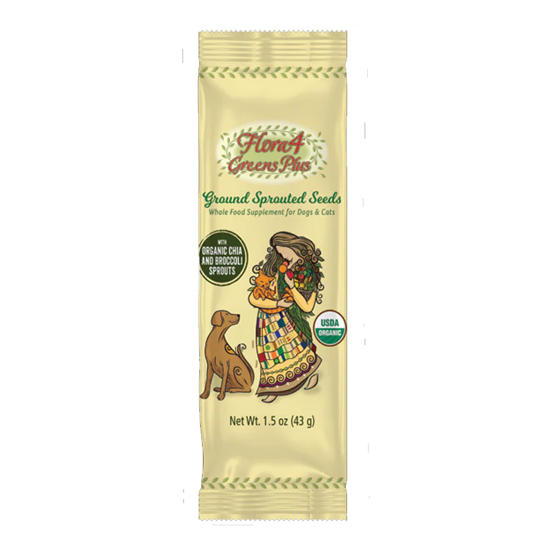 CARNA4 Flora4 Greens Plus Ground Sprouted Seeds – Dog & Cat Supplement