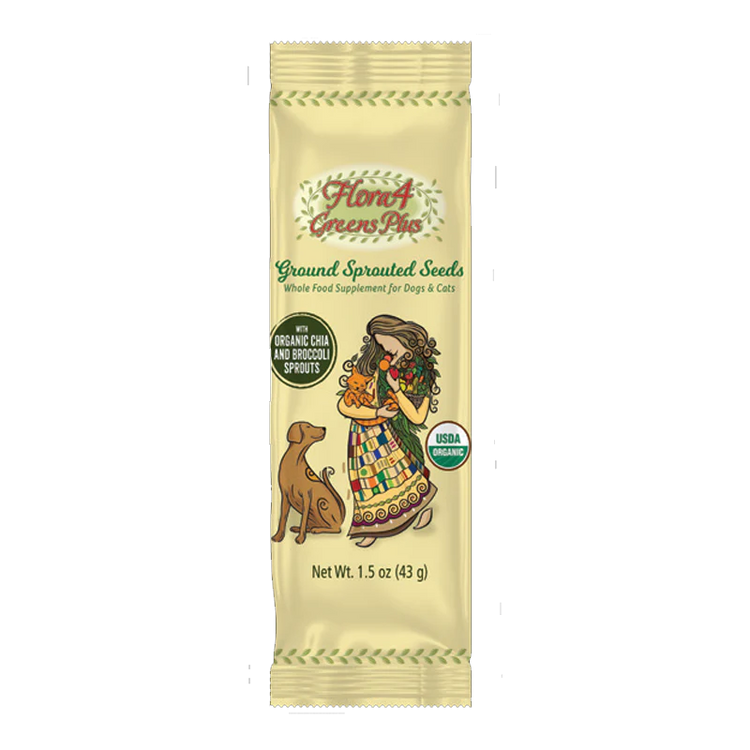 CARNA4 Flora4 Greens Plus Ground Sprouted Seeds – Dog & Cat Supplement