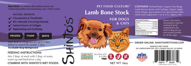 Shinto’s Lamb Bone Marrow Stock product image – 16 oz