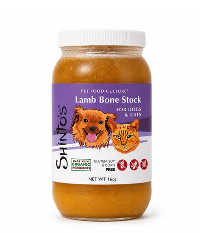 Shinto’s Lamb Bone Marrow Stock for dogs and cats – 16 oz