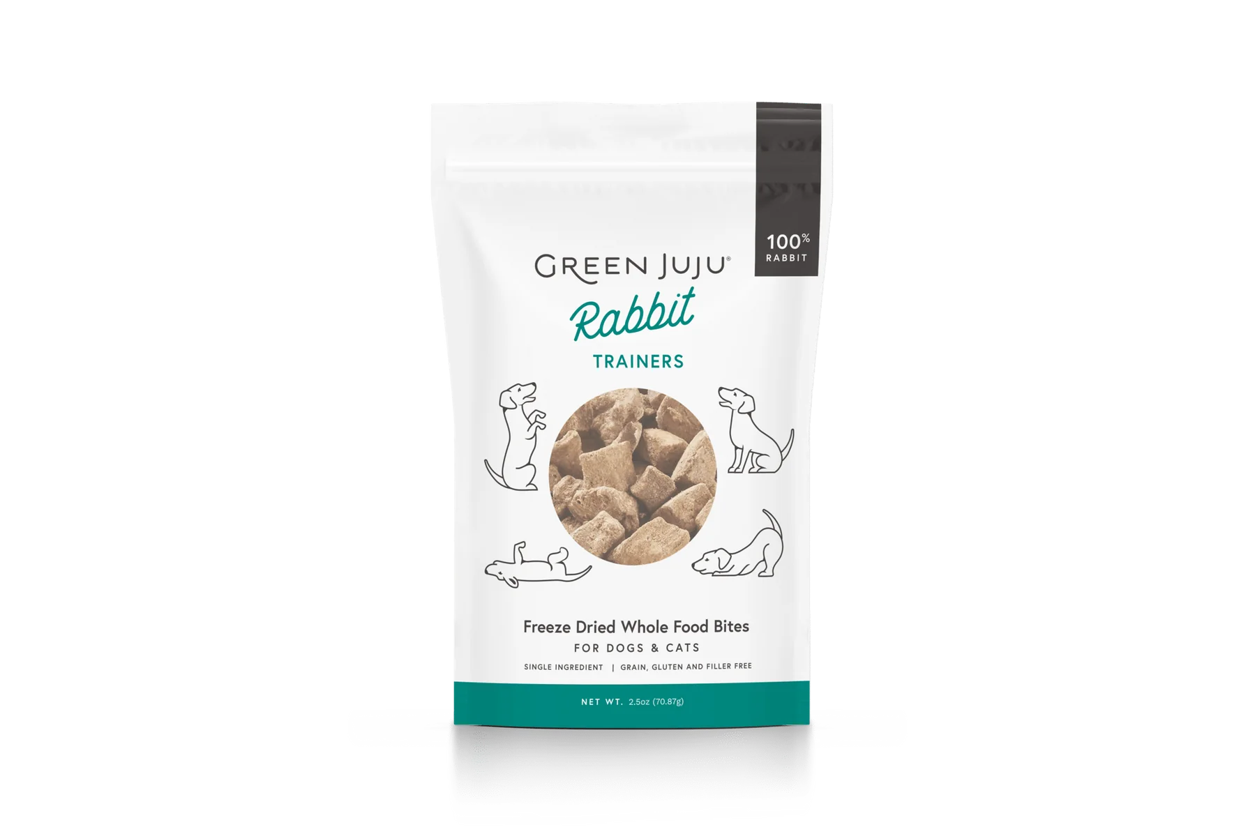 Green Juju Freeze-Dried Rabbit Trainers – 3 oz Premium Whole Food Bites