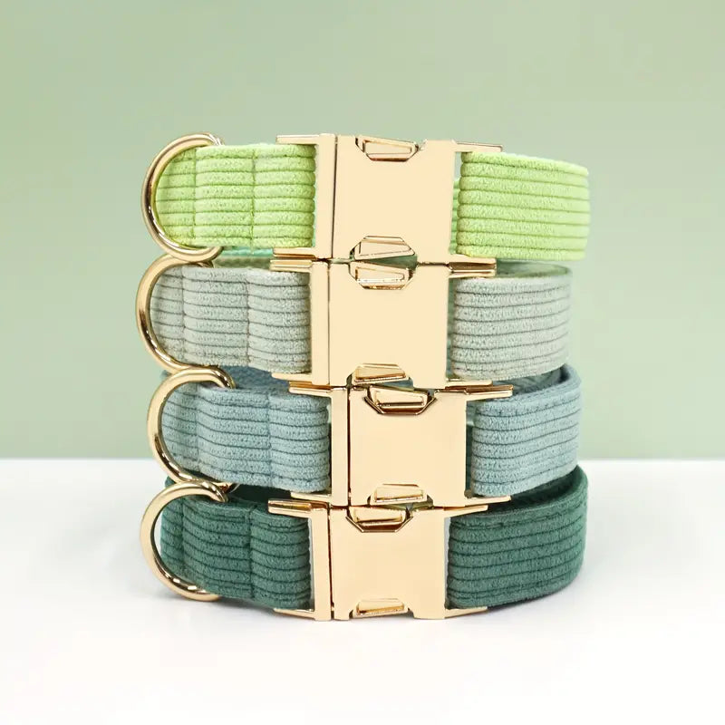 Adjustable Corduroy Dog Collar