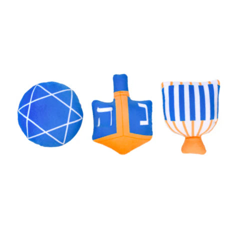 Patchwork Pets Hanukkah Dog Toy Set – 3 Pack