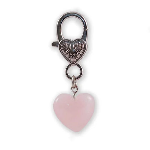 Crystal Pet Love Rose Quartz Heart Pet Pendant