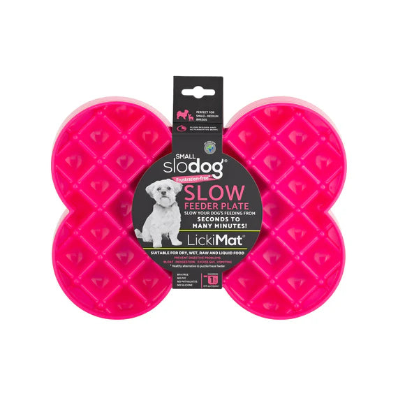 LickiMat Small SloDog Slow Feeder Plate – Pink
