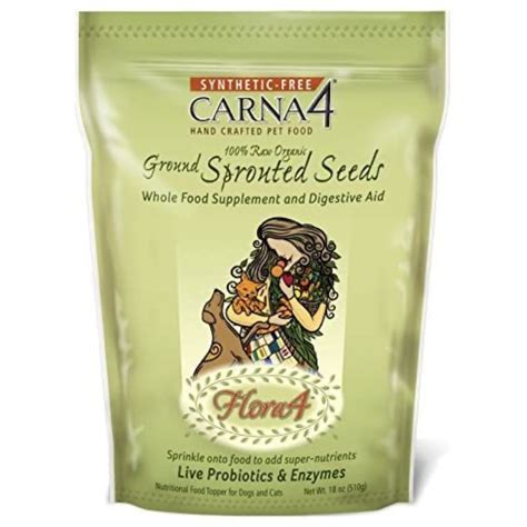 CARNA4 Flora4 Original Ground Sprouted Seeds -Dog & Cat Supplement