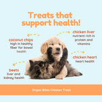 CocoTherapy Chicken & Beet Organ Bites – Dog & Cat Treats, 3 oz